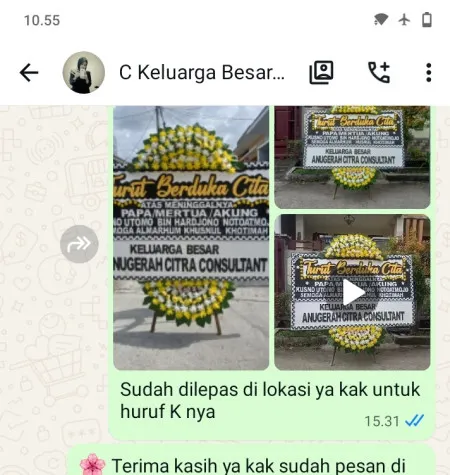 Pengiriman Papan Bunga Duka Sumur