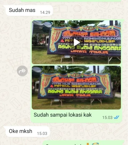 Pengiriman Papan Bunga Sumur
